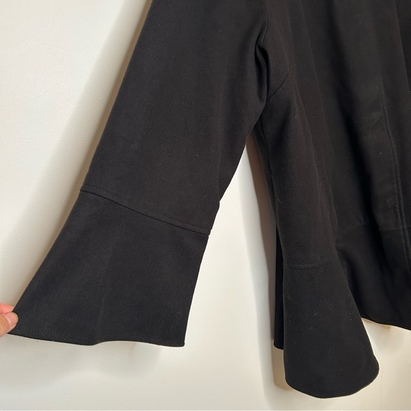 J. Jill Vintage Dark Black Wool Overcoat Women Size 2X Career Mature Business - Picture 4 of 12